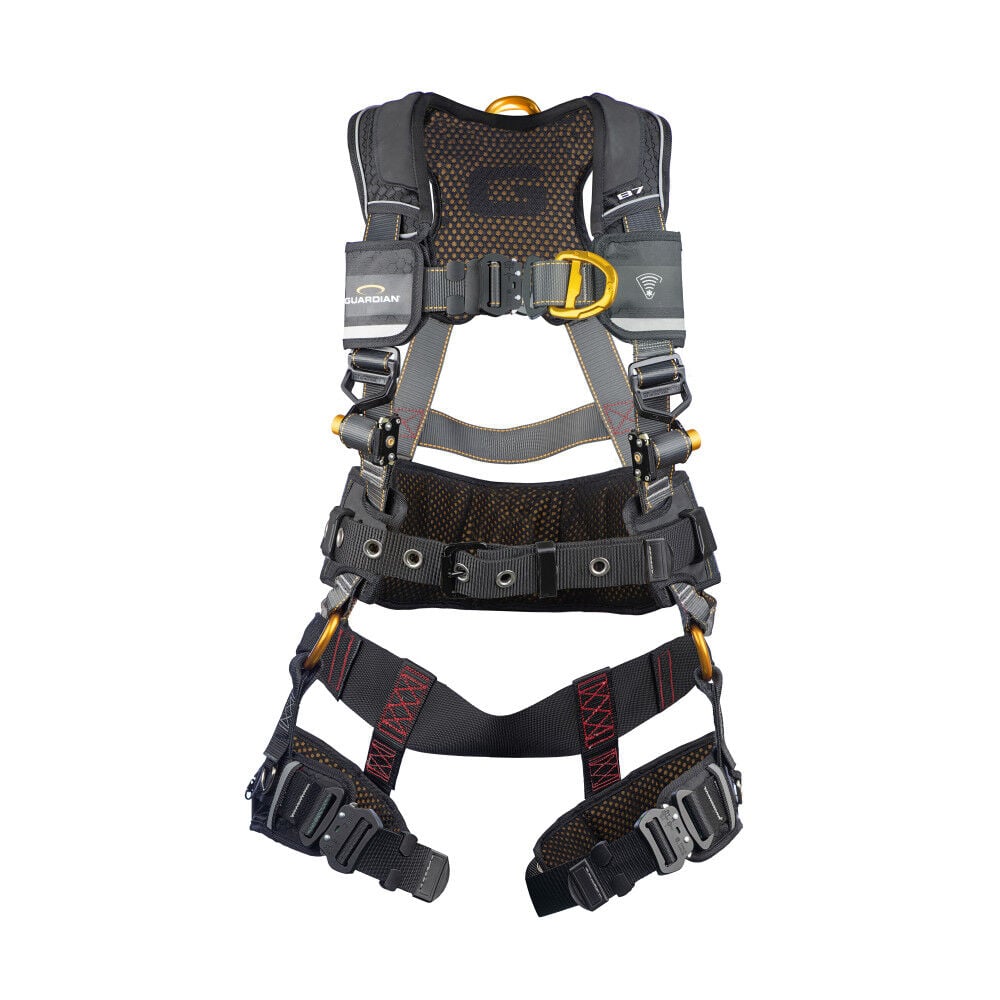 Guardian Fall Protection Full Body Harness with QC Chest/Leg Buckle Sternal D-Ring Size Large – 3740063