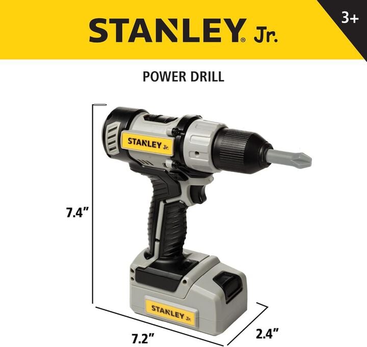 Stanley Jr Kids Battery-Powered Drill Toy, large image number 2
