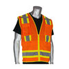 Protective Industrial Products Surveyors Tech Vest Hi-Vis Orange Two-Tone Ten Pocket Medium, small