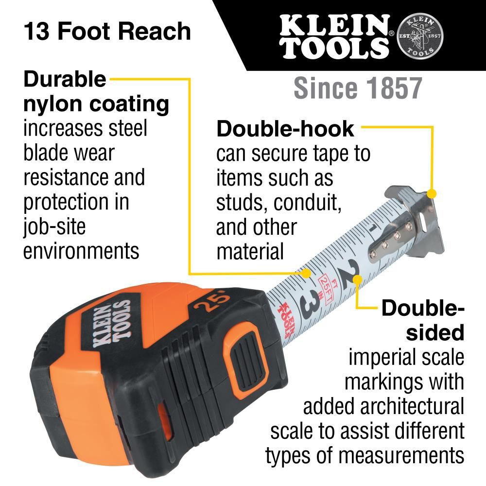 Klein Tools 25ft Compact Tape Measure, large image number 2