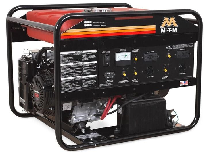 Mi T M 6,000 Watt Gas Powered 50-State Portable Generator