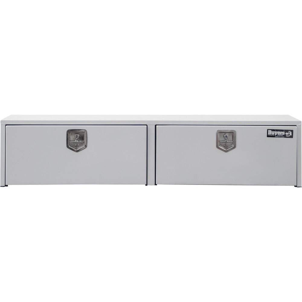 Buyers Products Company 18x16x88 Inch White Steel Topsider Truck Box, large image number 1