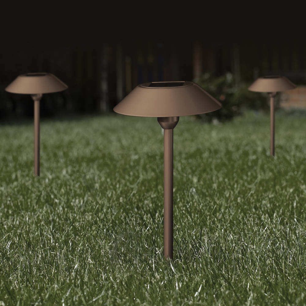 Feit Electric 12 Inch 0.4W 40 Lumens Landscape Solar Pathway Light Bronze 2 Pieces, large image number 4