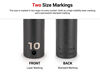 Tekton 3/8 Inch Semi-Deep 12 Point Impact Sockets, Rail, 6-24 mm, 19 Pieces, small image number 2