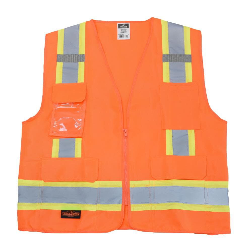 Radians SV62 Type R Class 2 Surveyor Heavy Duty Solid Twill Safety Vest, large image number 6