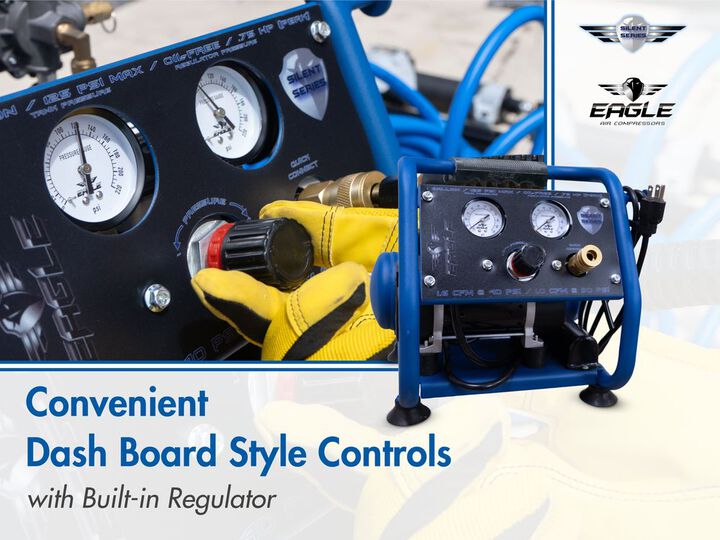 Eagle Compressor Silent Series1 Gallon Portable Electric Air Compressor, large image number 9