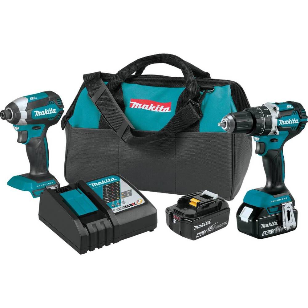 Makita 18V LXT Lithium-Ion Brushless 2-Piece Kit 4.0 Ah, large image number 1