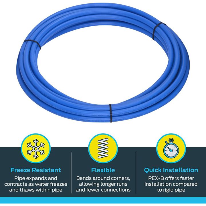 Sharkbite 1/2in x 50' Blue Polyethylene PEX Coil Tubing, large image number 2