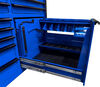 Extreme Tools RX Series 84 Inch W x 30 Inch D 15 Drawer plus Power Tool Drawer Roller Cabinet 250 lb Slides Blue with Black Drawer Pulls, small image number 2