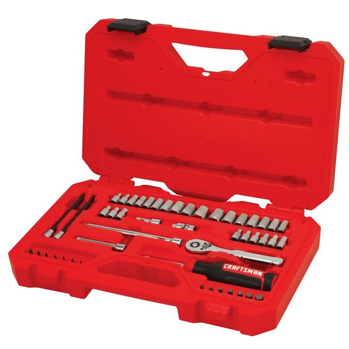 CRAFTSMAN 1/4 Inch Drive Metric Mechanics Tool Set 48 Pieces