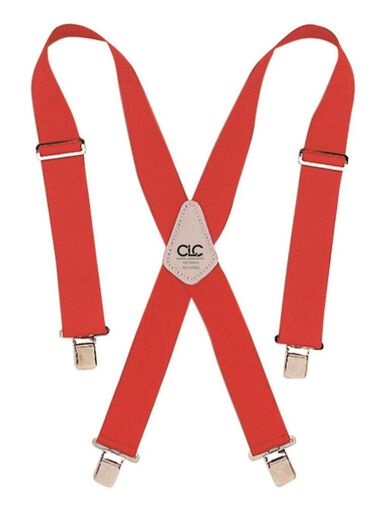 CLC Heavy-Duty Work Suspenders - Red