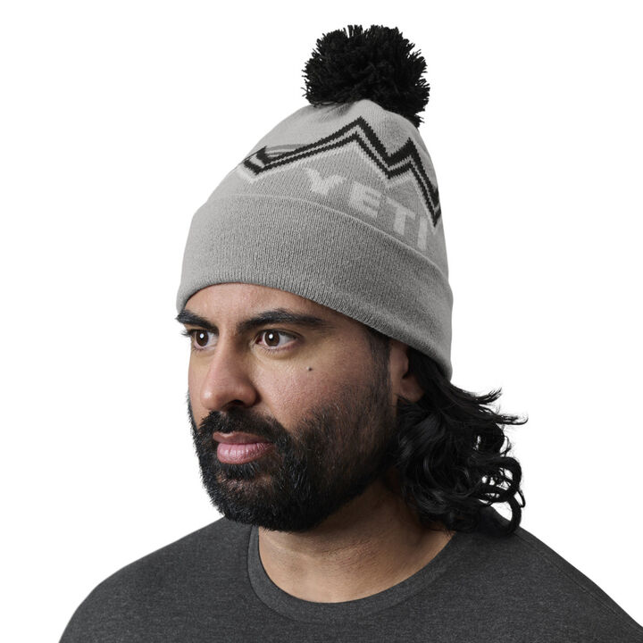 YETI Freestyle Pom Gray/Black Acrylic Beanie, large image number 2