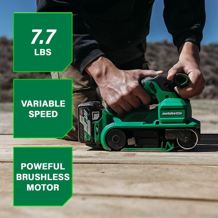 Metabo HPT 36V MultiVolt Cordless Brushless 3 Inch x 21 Inch Belt Sander (Bare Tool), large image number 1