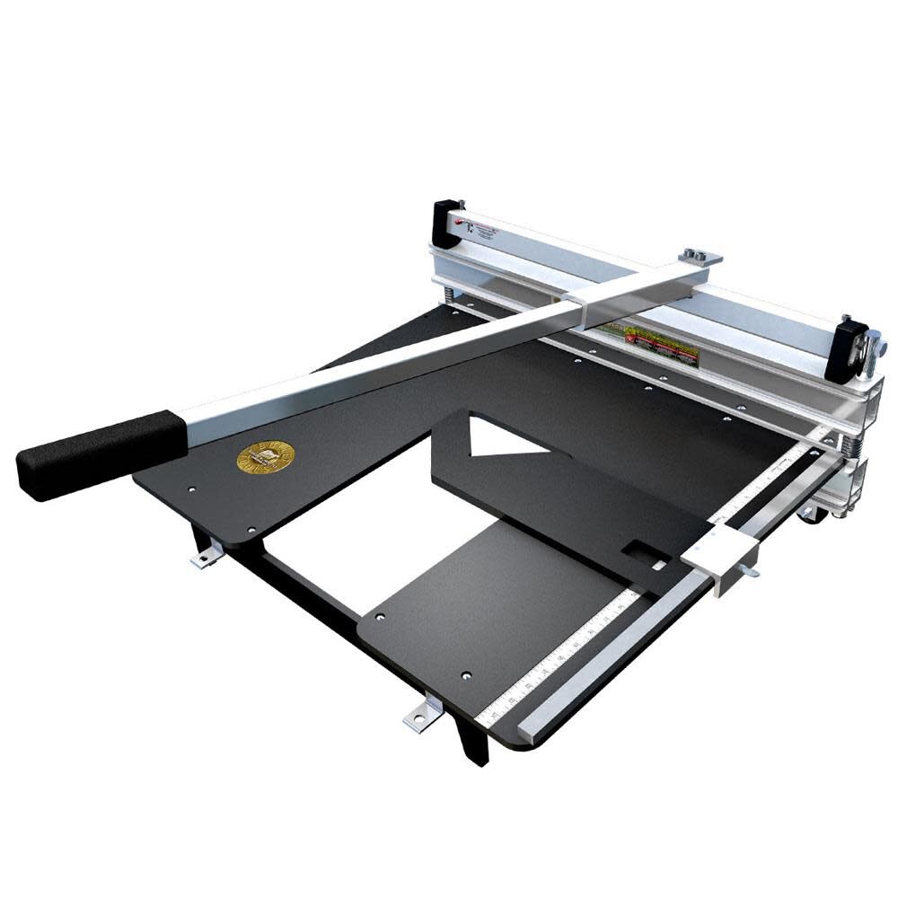 Guillotine vinyl outlet tile cutter
