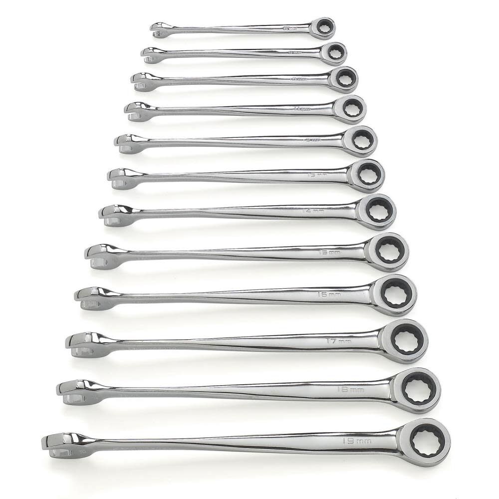 GEARWRENCH 12 Pc XL X-Beam Metric Combination Ratcheting Wrench Set, large image number 1