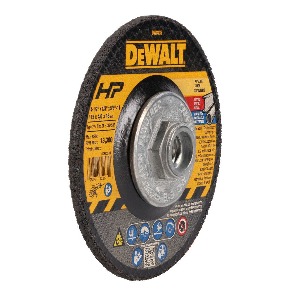 DEWALT High Performance Pipeline Wheel 4-1/2 In. x 1/8 In., large image number 2