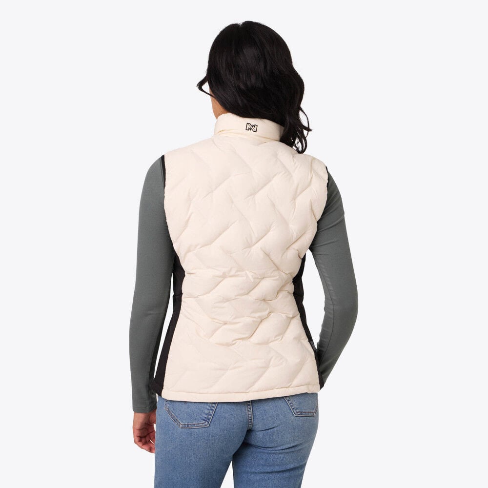 Mobile Warming Womens Aria Hybrid Black and Cream Heated Vest Kit, large image number 4