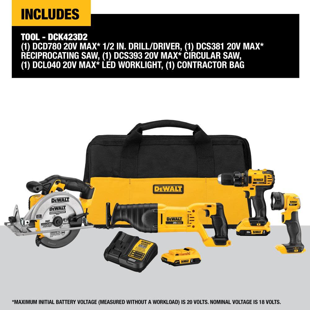 Dewalt dck423d2 sales