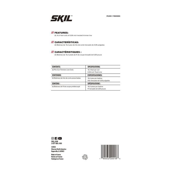 SKIL 0.08 Inch Twisted Trimmer Line, large image number 1