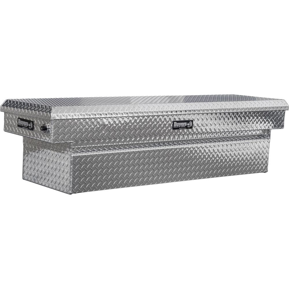 Buyers Products Company 23 Inch x 20 Inch x 71 Inch Diamond Tread Aluminum Crossover Truck Box, large image number 1