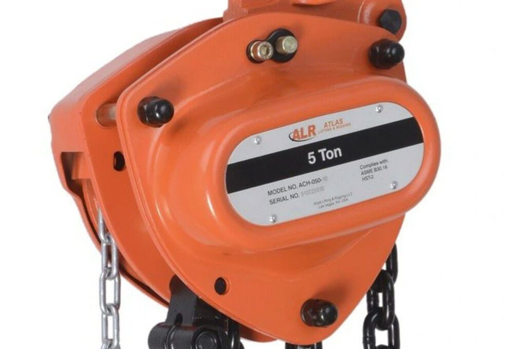 Atlas Lifting and Rigging ACH 5 Ton Chain Hoist 11000 lbs 30 Ft. Lift, large image number 2