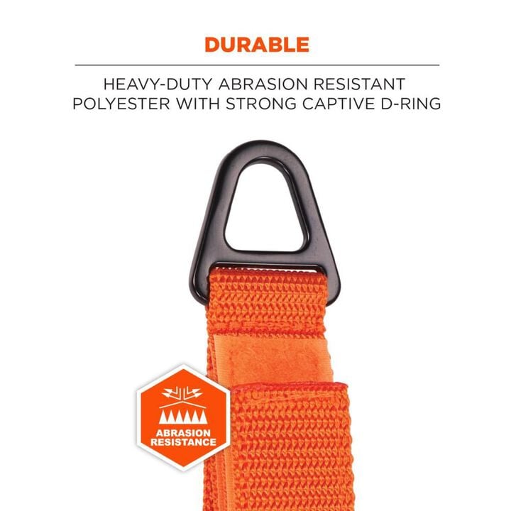 Ergodyne Squids 3172 Orange Anchor Strap Hook and Loop Closure 5lbs 2pk, large image number 3