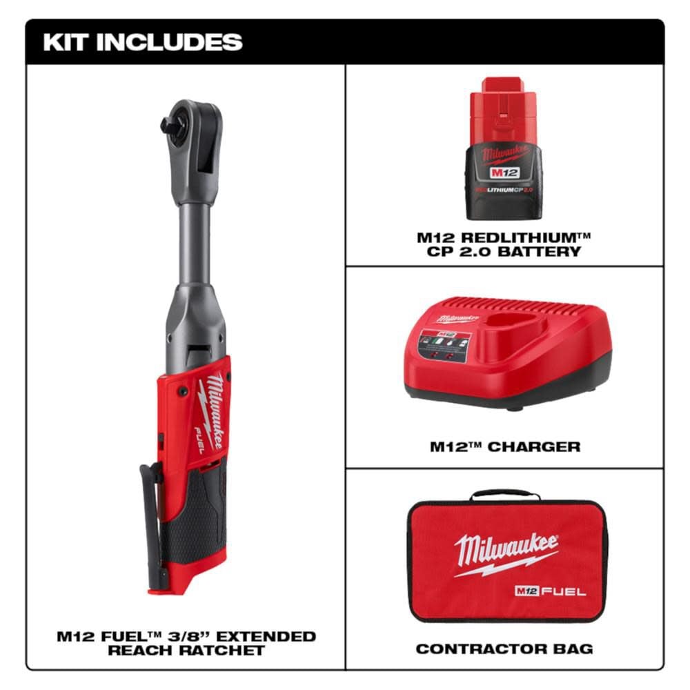 Milwaukee M12 Fuel 3 8 In Extended Reach Ratchet 1 Battery Kit 2560 21 Simolary simolary.com 6