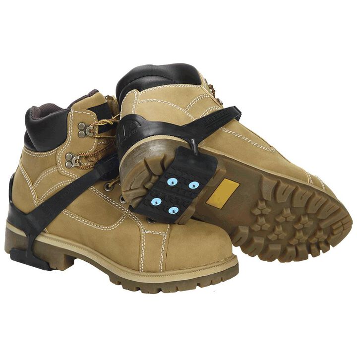 Due North Heel Over Shoe Slip Resistant Traction Aid with Grip Carbide Spikes Bi-Directional Tread Universal Size
