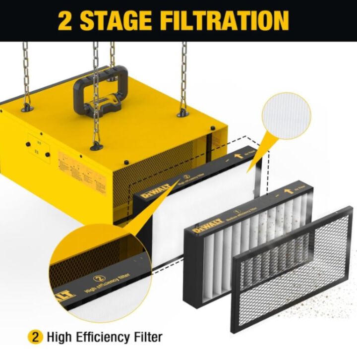 DEWALT High Efficiency Replacement Filter for DWXAF101 Air Filtration System, large image number 2