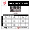 Milwaukee SHOCKWAVE Impact Duty Socket 3/8 Dr 19pc MM PACKOUT Set, small