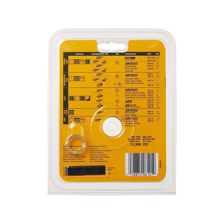 DEWALT 4 1/2 Inch XP Industrial Turbo Rim Diamond Blade for Stone and Masonry, large image number 4