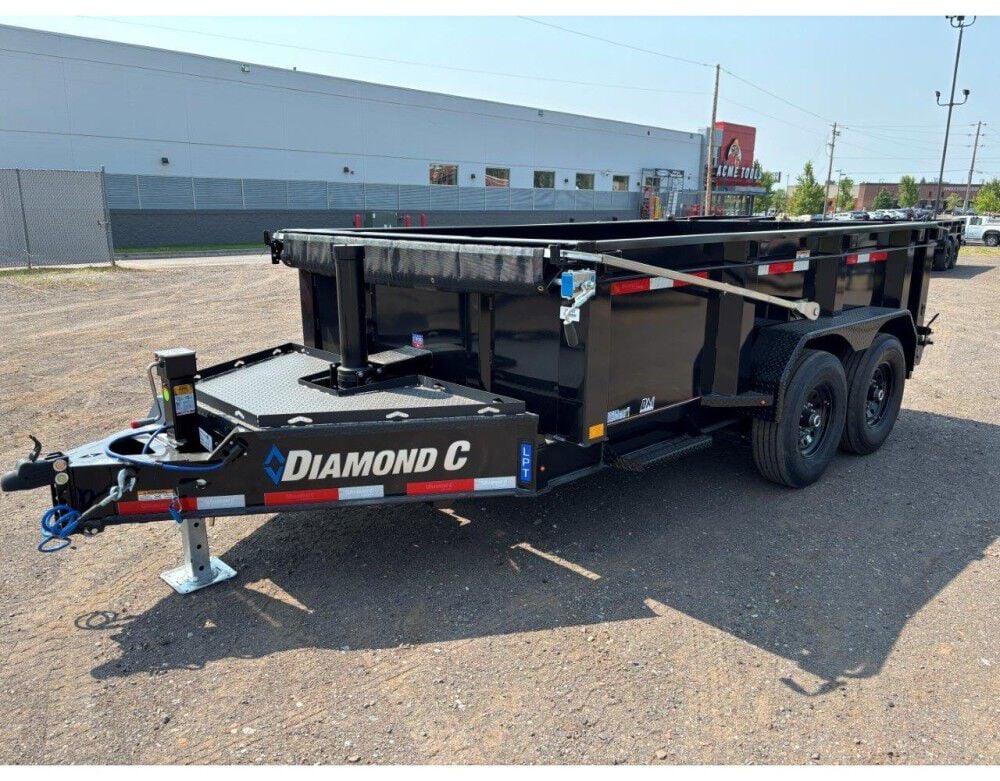 Diamond C LPT 12 Ft x 82 Inch x 32 Inch Tandem Dump Trailer, large image number 10