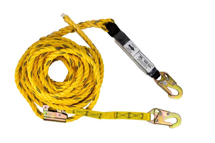 Guardian Fall Protection Poly Steel Rope Vertical Lifeline Assembly
