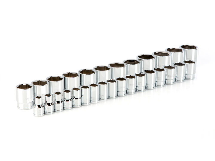 Tekton 1/2 Inch Drive 6 Point Socket Set, 29 Pieces (10-38 mm), large image number 1