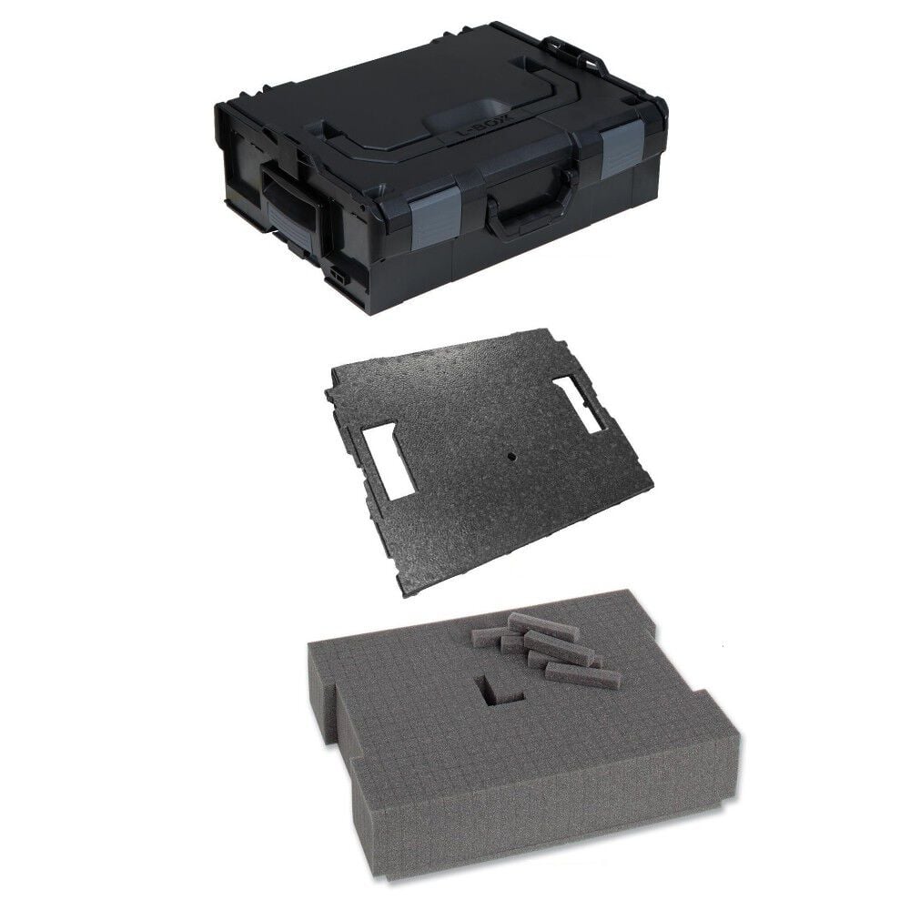 L-BOXX Model Number 136 Black Tool Box, Lid Insert, and Foam Insert Bundle – ATB000011298