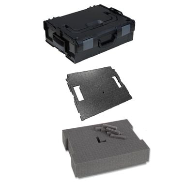 L-BOXX Model Number 136 Black Tool Box, Lid Insert, and Foam Insert Bundle