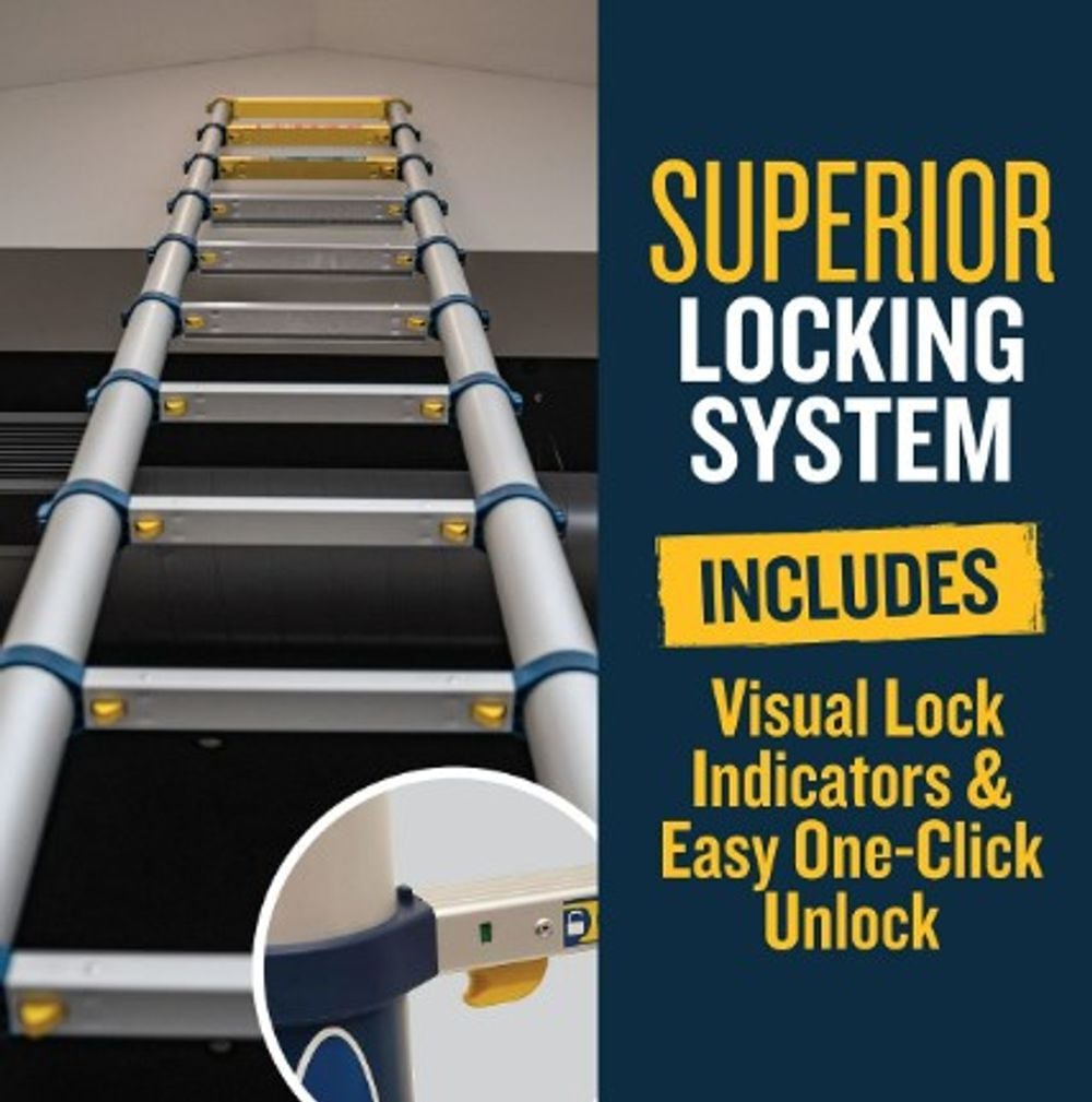 Werner Telescoping Ladder 12.5ft Type IA, large image number 6
