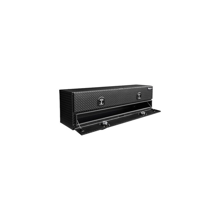 Buyers Products Company 21x18x72 Inch Textured Matte Black Diamond Tread Aluminum Heavy-Duty Flatbed Contractor With Lower Door, large image number 2