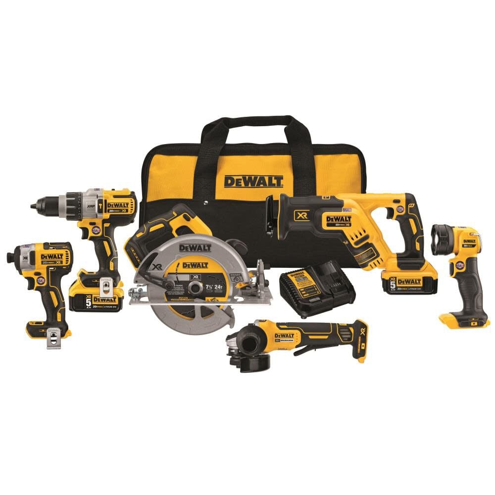DEWALT 20 V MAX XR Li-ion 6 Tool Combo Kit DCK695P2 - Acme Tools