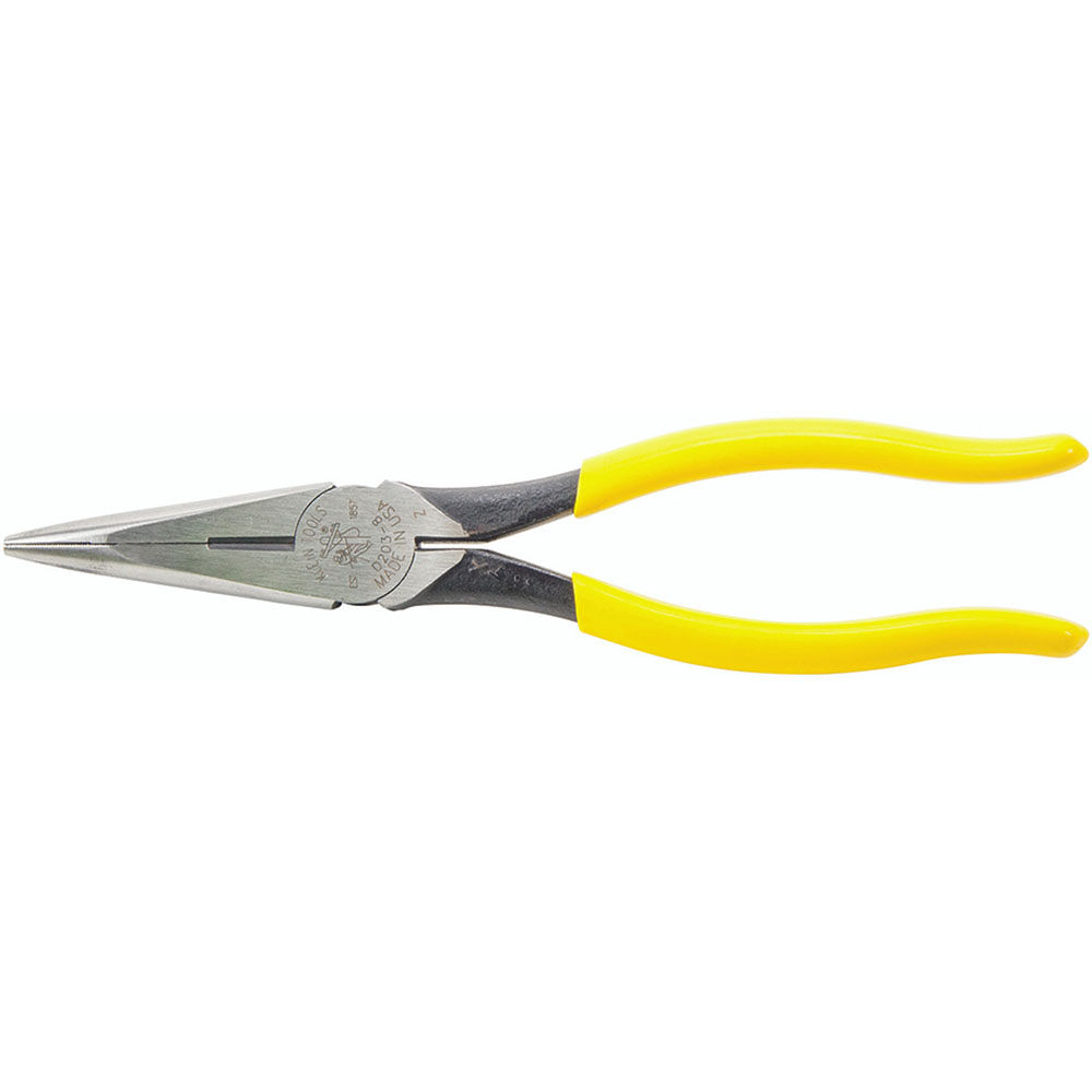Klein Tools 8in Long Nose Pliers Side Cutting, large image number 1