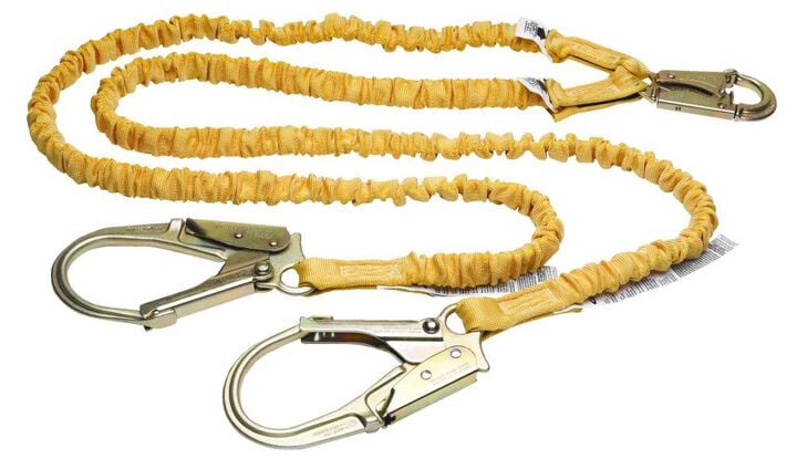 Werner 6ft SoftCoil Twinleg Lanyard (Energy Absorbing inner Core Snap Hook Rebar Hook) Fall Protection Equipment, large image number 0