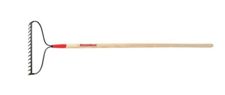 Razorback 16 Inch 15 Tine Bow Head Rake with 66 Inch Wood Handle, large image number 2