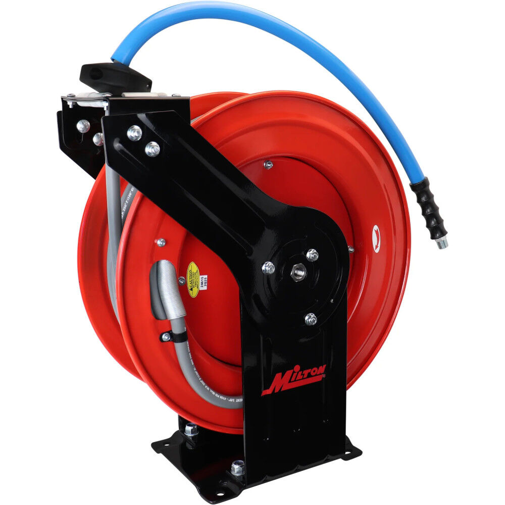 Milton 3/8 Inch x 100 Ft All-In-One Pressure Washer Hose Reel with Kevlar Braided Hose, large image number 2
