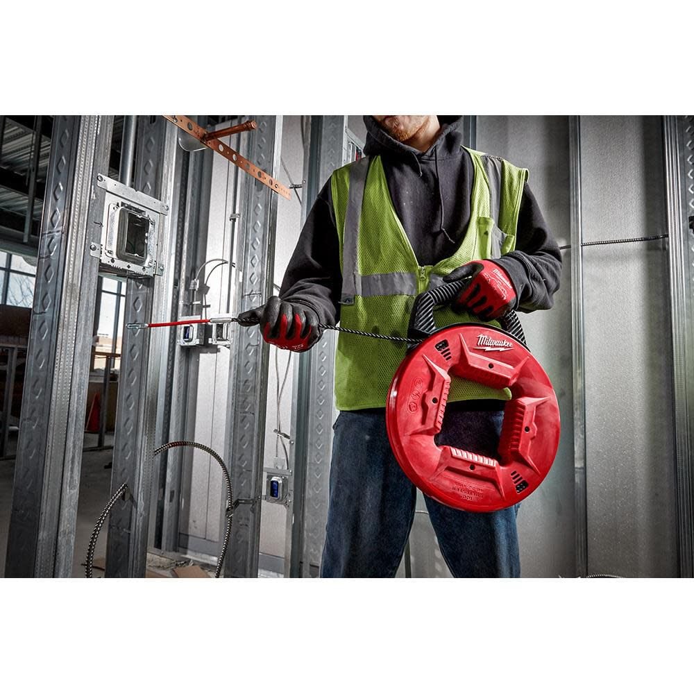 Milwaukee 100 Ft Polyester Fish Tape With Flexible Metal Leader 48 22 4195 - Image 4