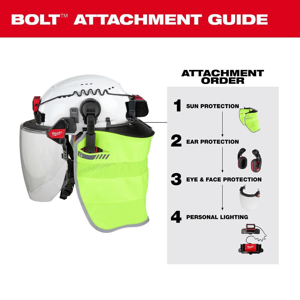 Milwaukee BOLT Sun Visor with Sunshade 48-73-1078 - Acme Tools