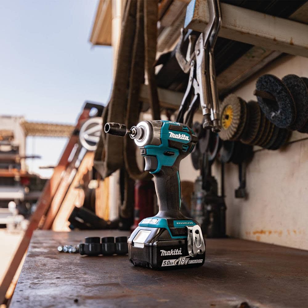Makita 18V LXT Lithium-Ion Brushless Cordless Quick-Shift Mode 4-Speed Impact Driver 5 Ah Kit, large image number 6