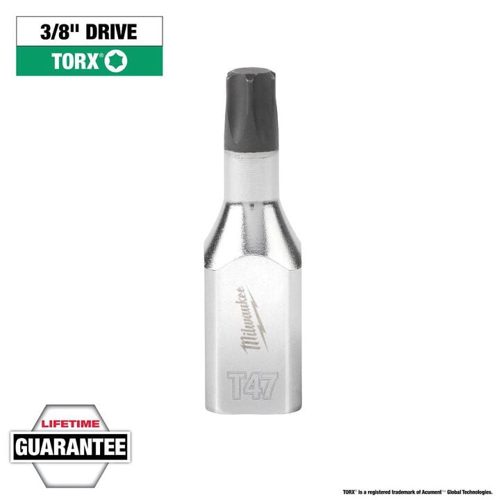Milwaukee 3/8 Inch Drive T47 TORX Bit Socket, large image number 8