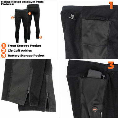 Fieldsheer Primer - Mens Heated Pant with Battery Pack, Heated Leggings