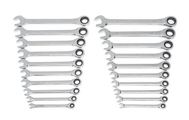 GEARWRENCH SAE/Metric Ratcheting Combination Wrench Set 20pc, large image number 11