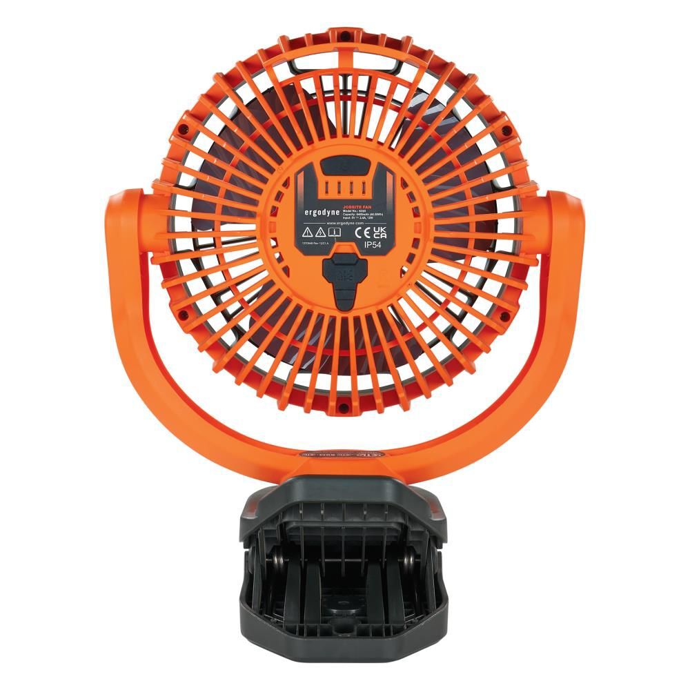 Ergodyne Chill-Its 6090 Orange Rechargeable Portable Jobsite Fan, large image number 9